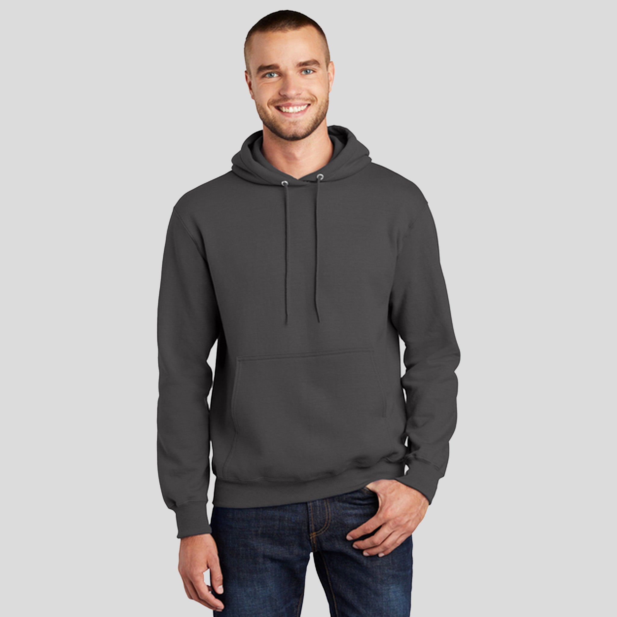 Men's Core Fleece Pullover Hooded Sweatshirt | Charcoal
