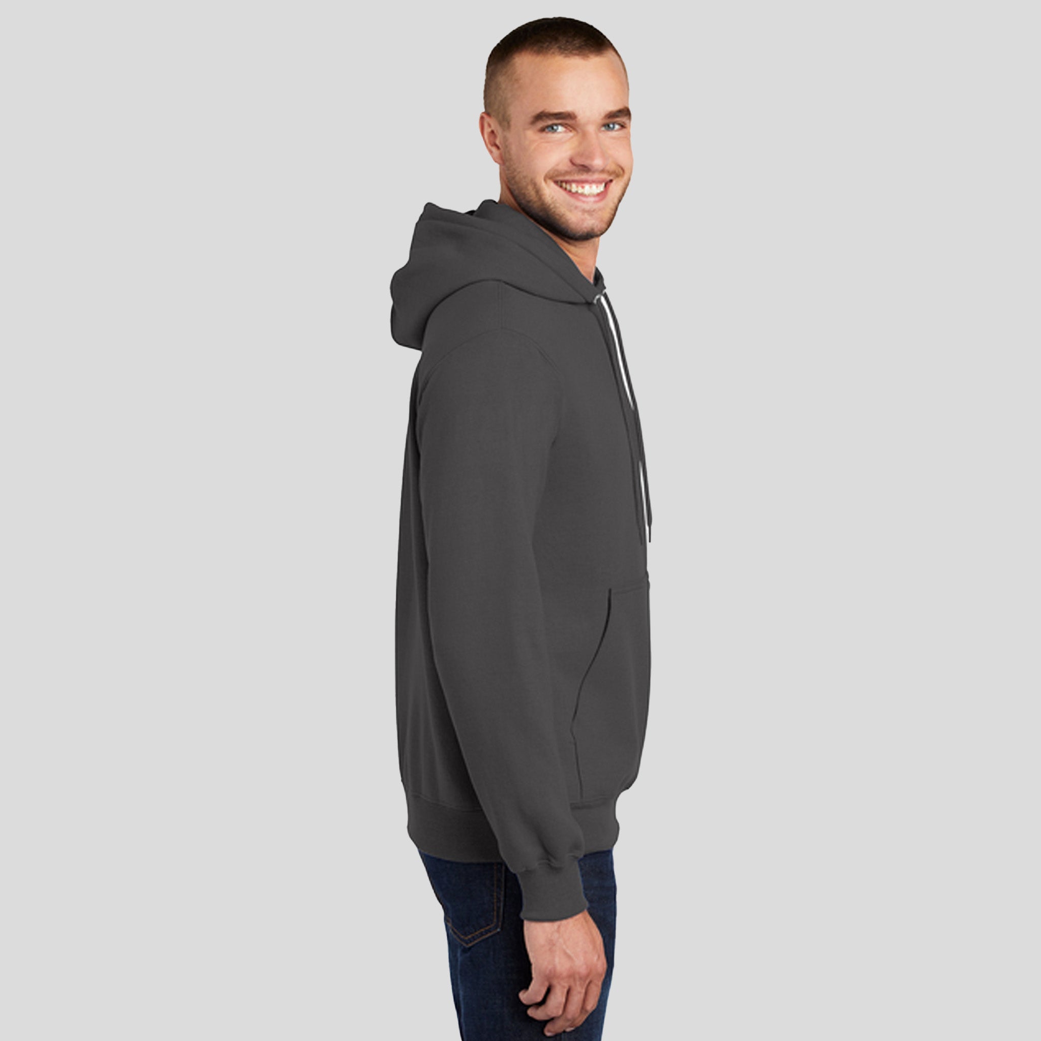 Men's Core Fleece Pullover Hooded Sweatshirt | Charcoal