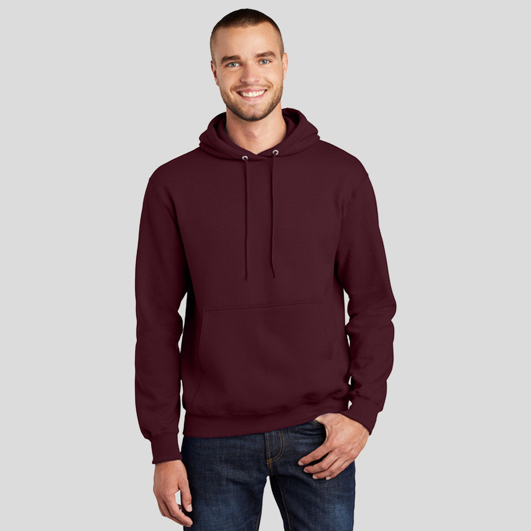 Men's Core Fleece Pullover Hooded Sweatshirt | Maroon
