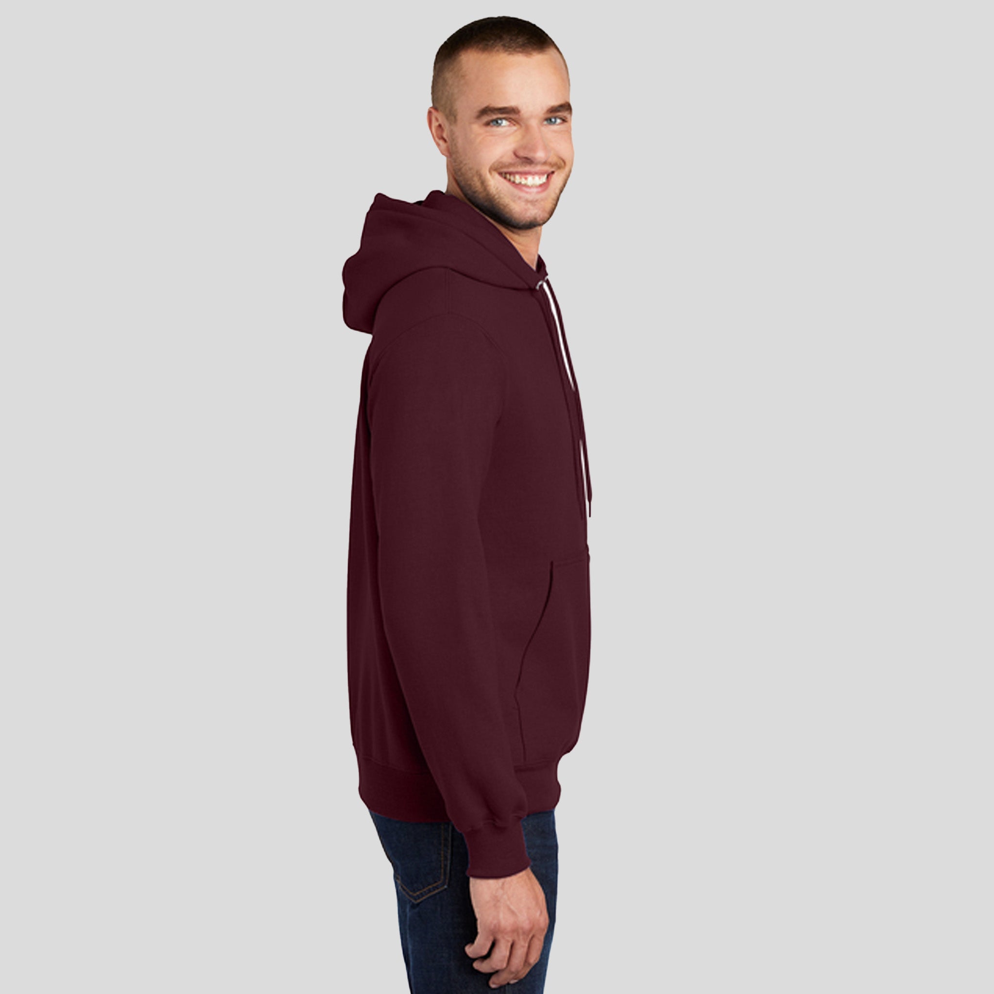 Men's Core Fleece Pullover Hooded Sweatshirt | Maroon
