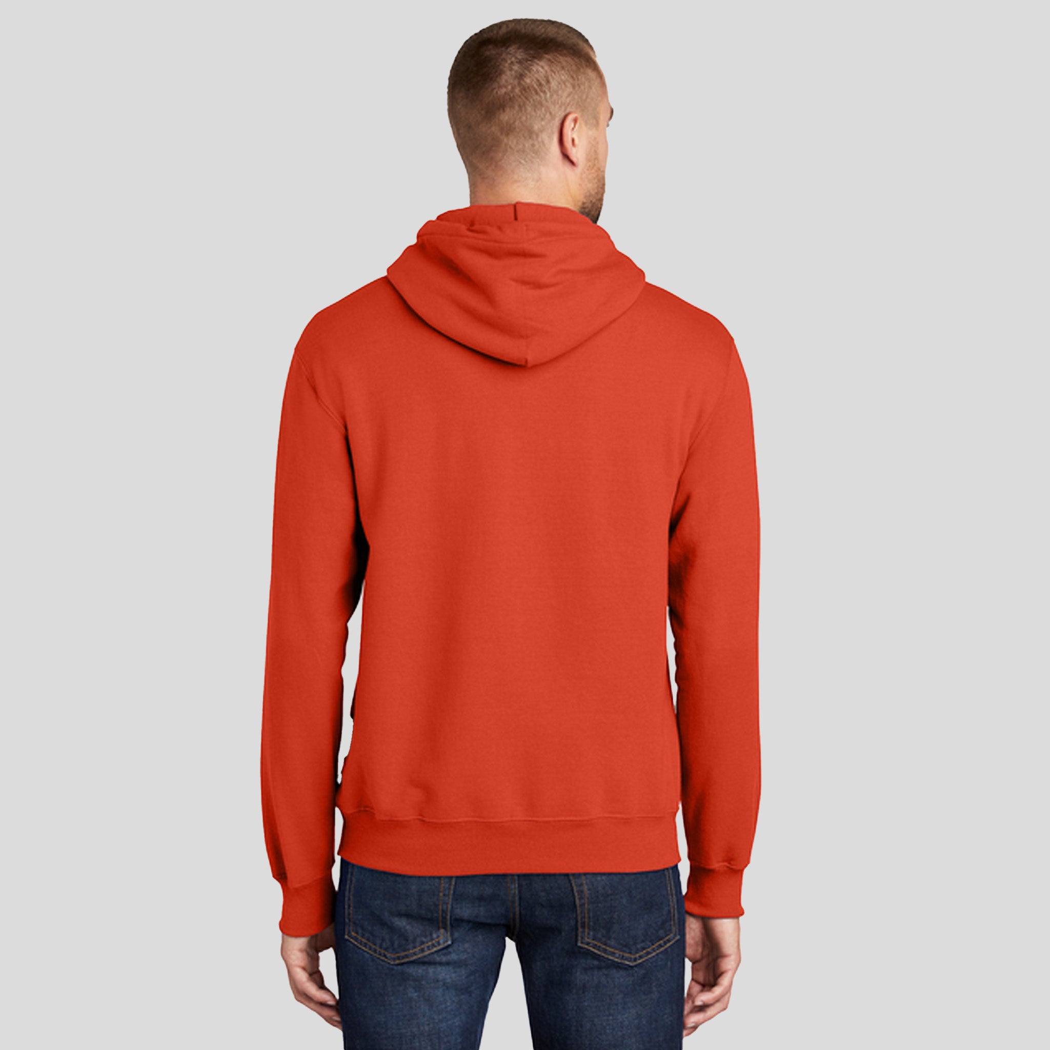 Men's Core Fleece Pullover Hooded Sweatshirt | Orange