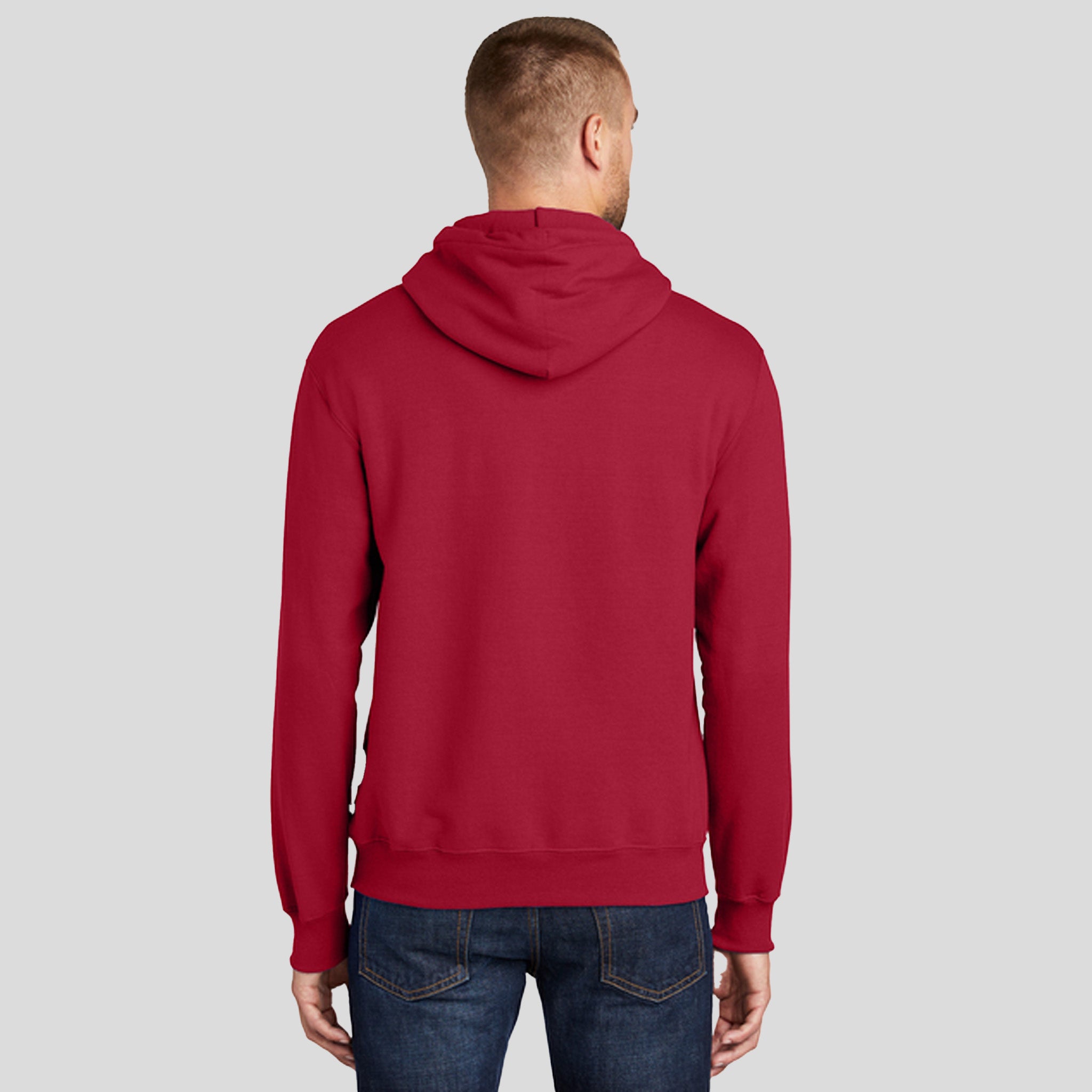 Men's Core Fleece Pullover Hooded Sweatshirt | Red