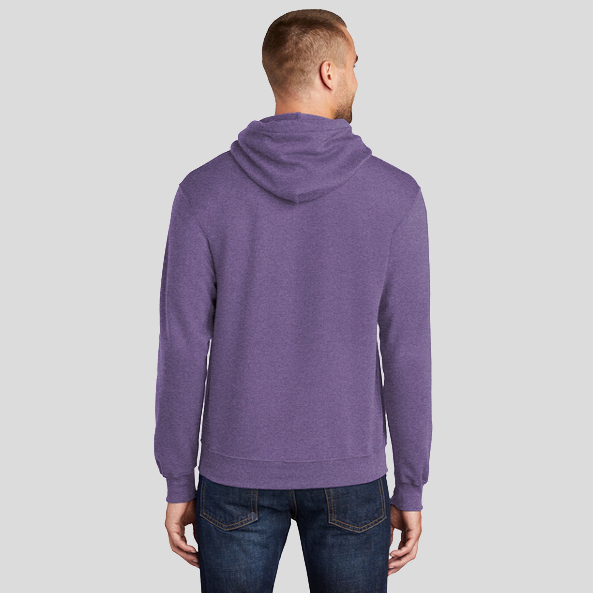 Men's Core Fleece Pullover Hooded Sweatshirt | Heather Purple
