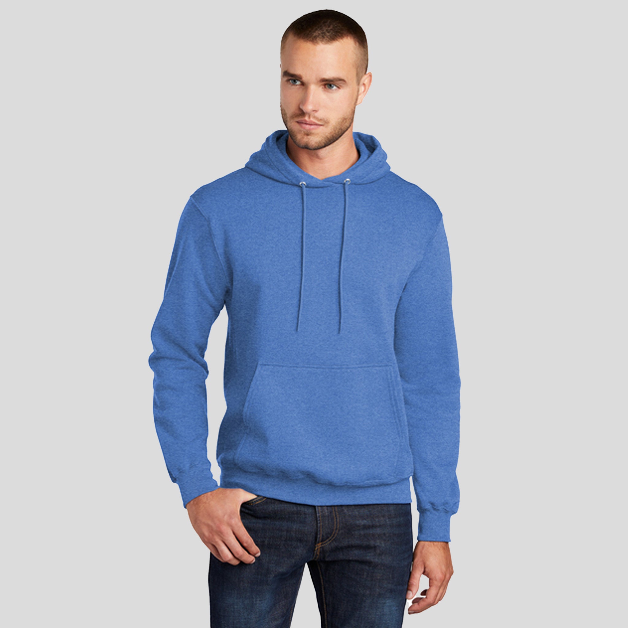 Men's Core Fleece Pullover Hooded Sweatshirt | Heather Royal