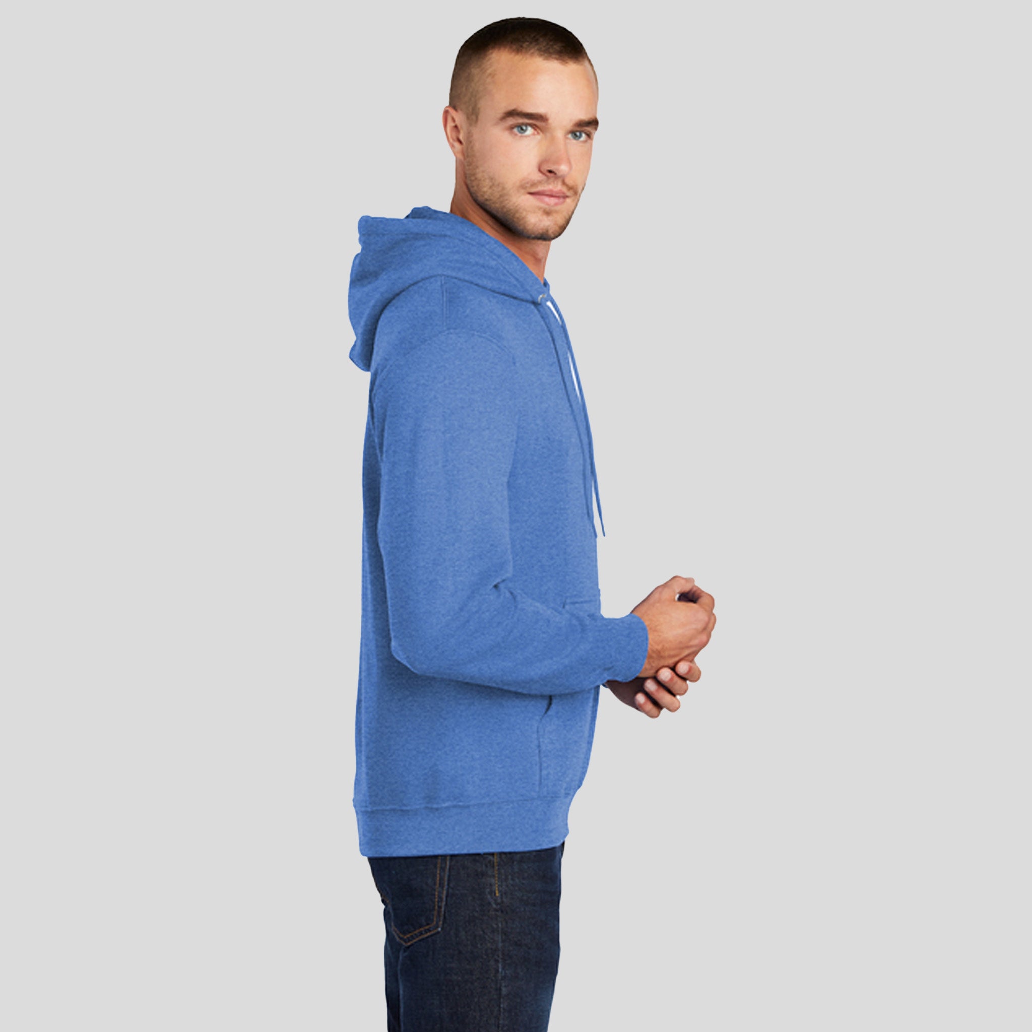 Men's Core Fleece Pullover Hooded Sweatshirt | Heather Royal