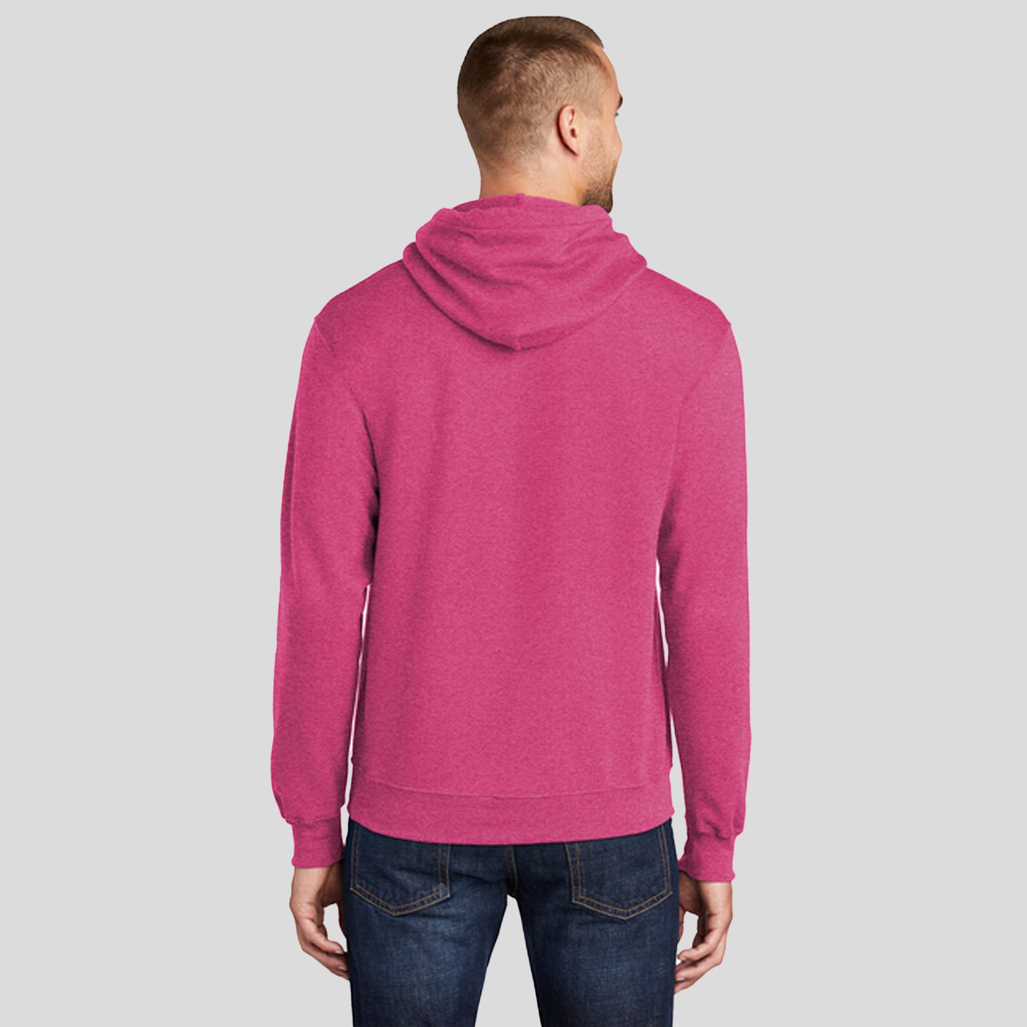 Men's Core Fleece Pullover Hooded Sweatshirt | Heather Sangria