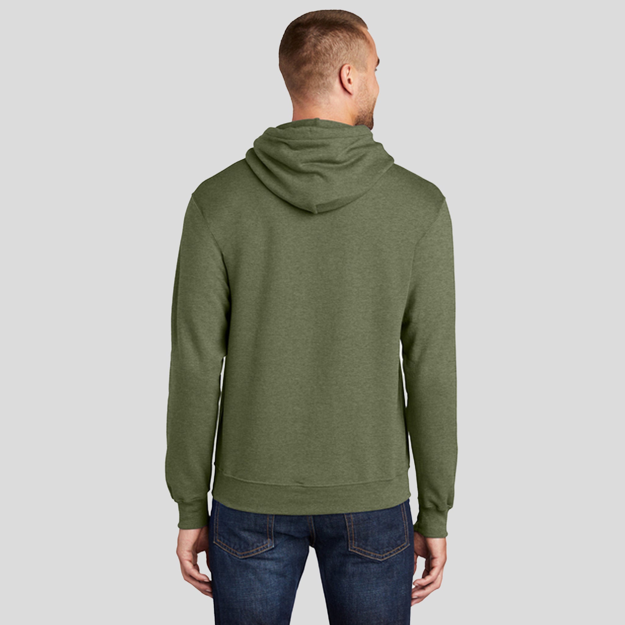 Men's Core Fleece Pullover Hooded Sweatshirt | Olive Drab Green Heather