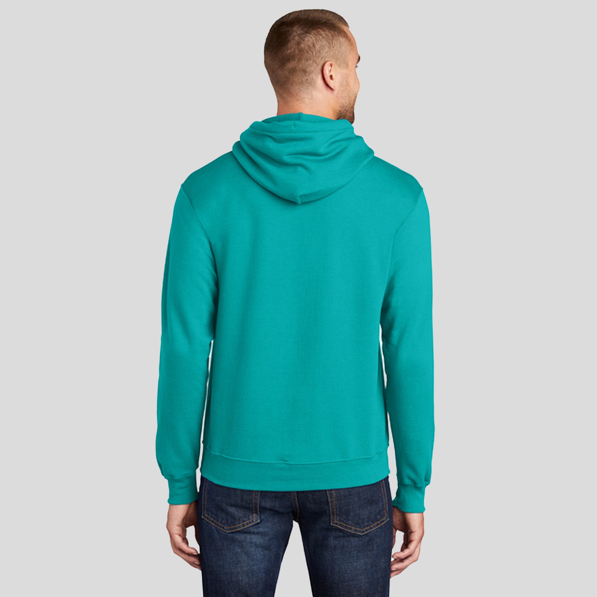 Men's Core Fleece Pullover Hooded Sweatshirt | Bright Aqua