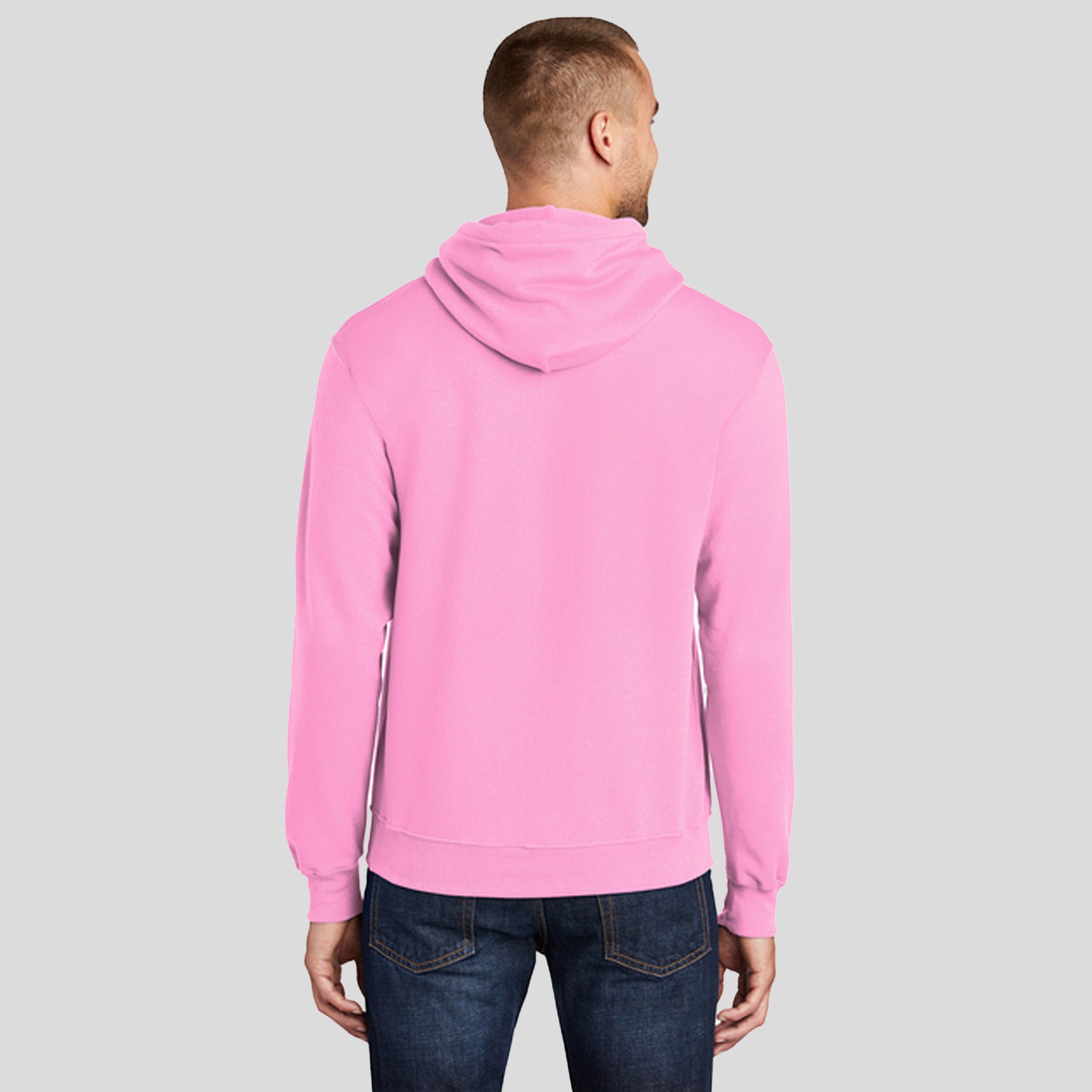 Men's Core Fleece Pullover Hooded Sweatshirt | Candy Pink