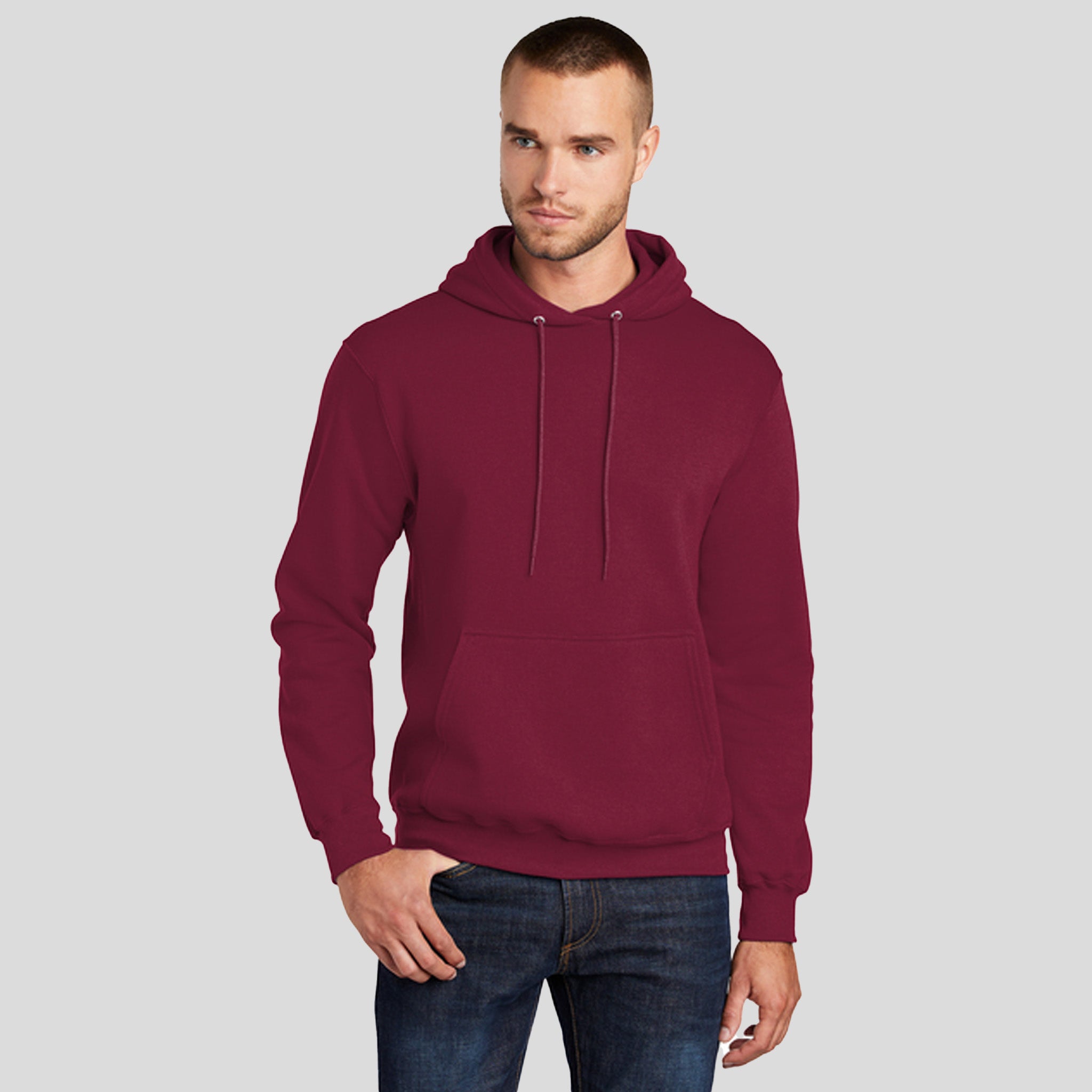 Men's Core Fleece Pullover Hooded Sweatshirt | Cardinal
