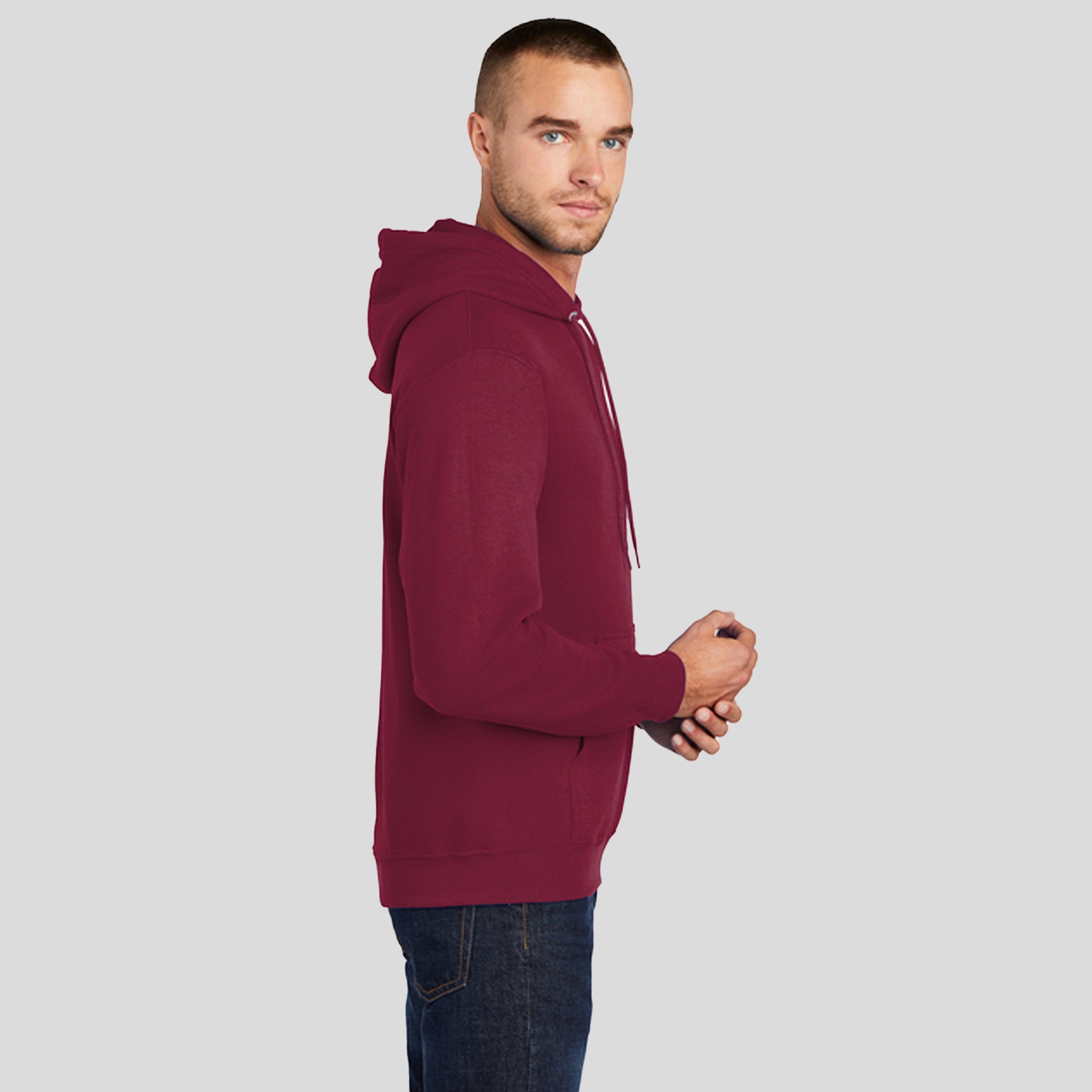 Men's Core Fleece Pullover Hooded Sweatshirt | Cardinal