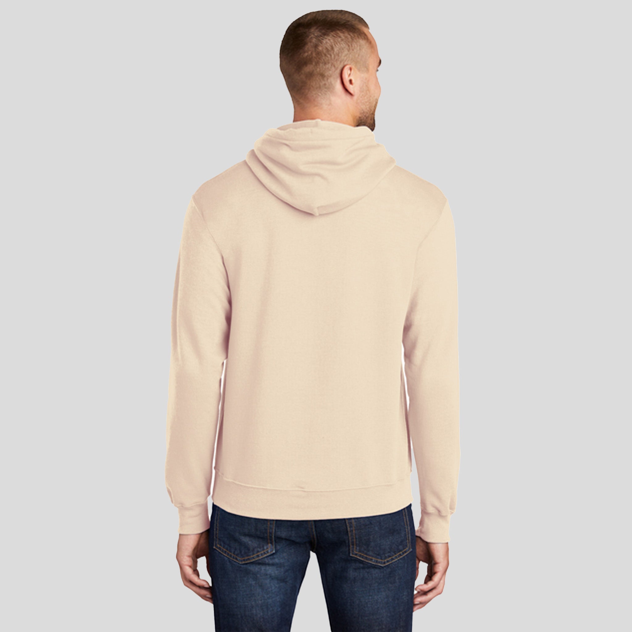 Men's Core Fleece Pullover Hooded Sweatshirt | Creme