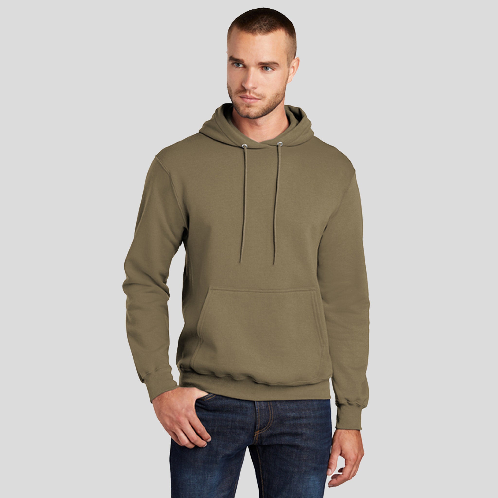 Men's Core Fleece Pullover Hooded Sweatshirt | Coyote Brown