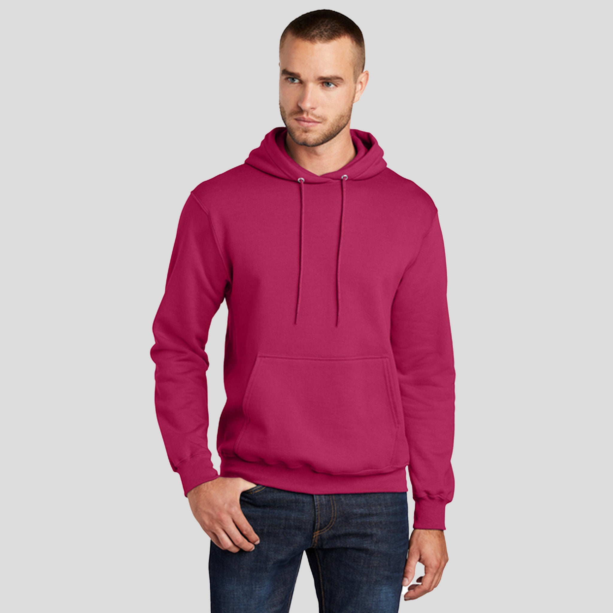 Men's Core Fleece Pullover Hooded Sweatshirt | Flush Pink