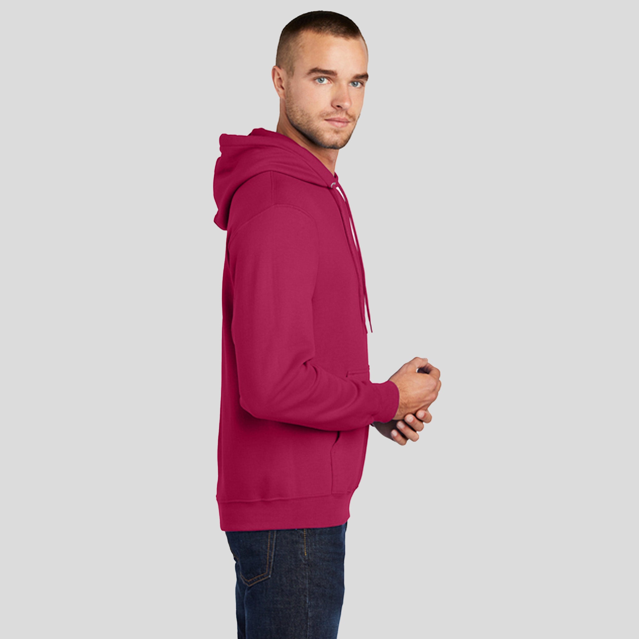 Men's Core Fleece Pullover Hooded Sweatshirt | Flush Pink