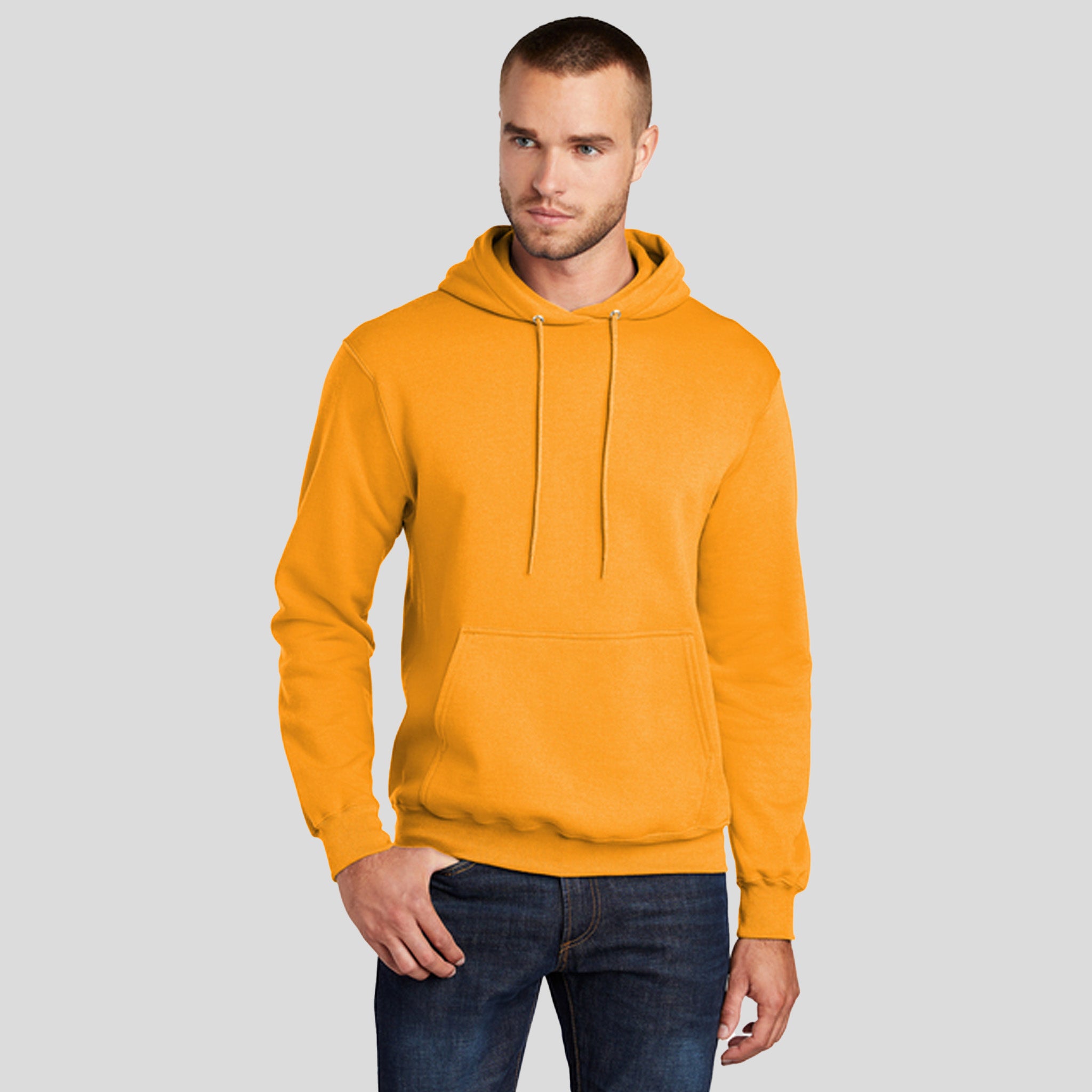 Men's Core Fleece Pullover Hooded Sweatshirt | Gold