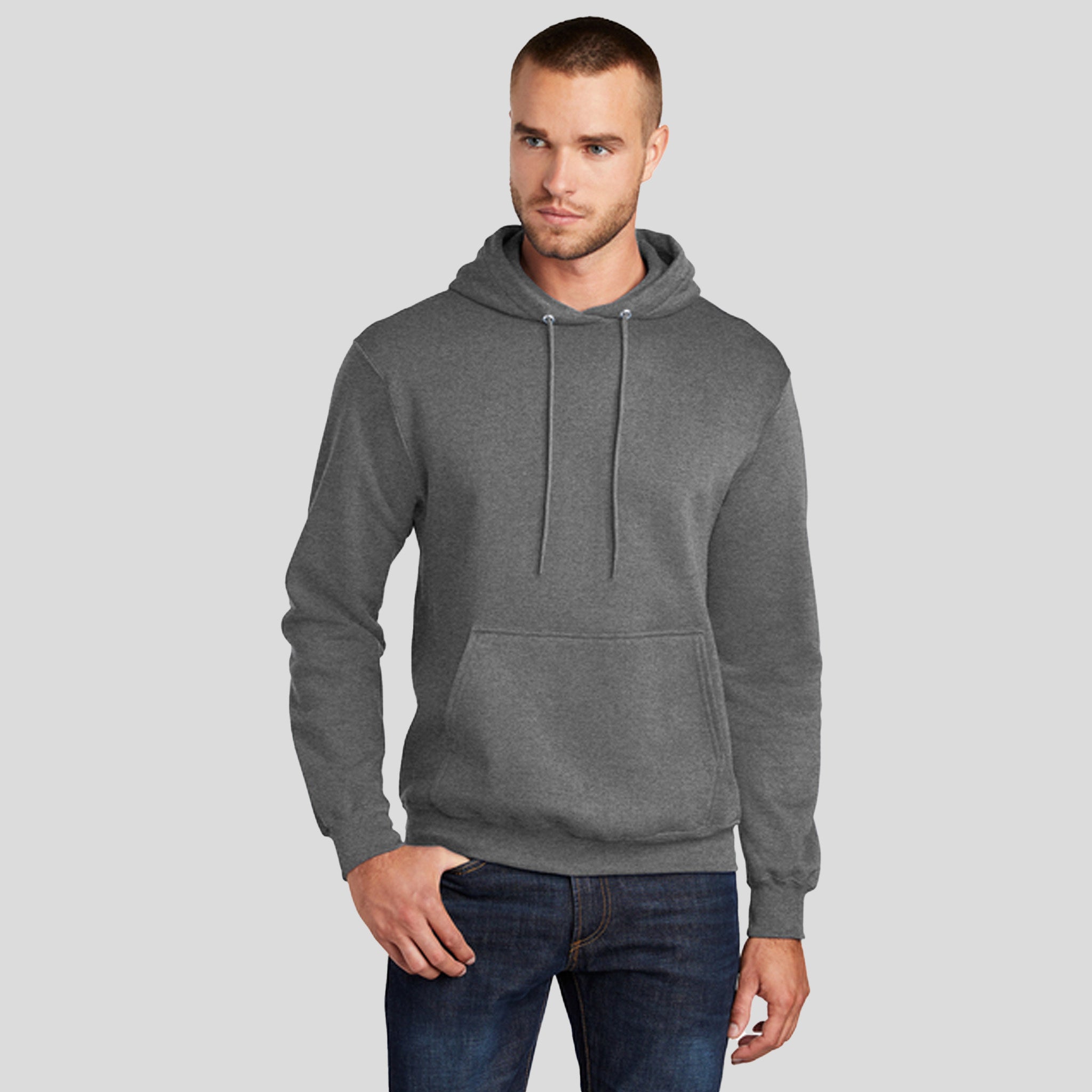 Men's Core Fleece Pullover Hooded Sweatshirt | Graphite Heather
