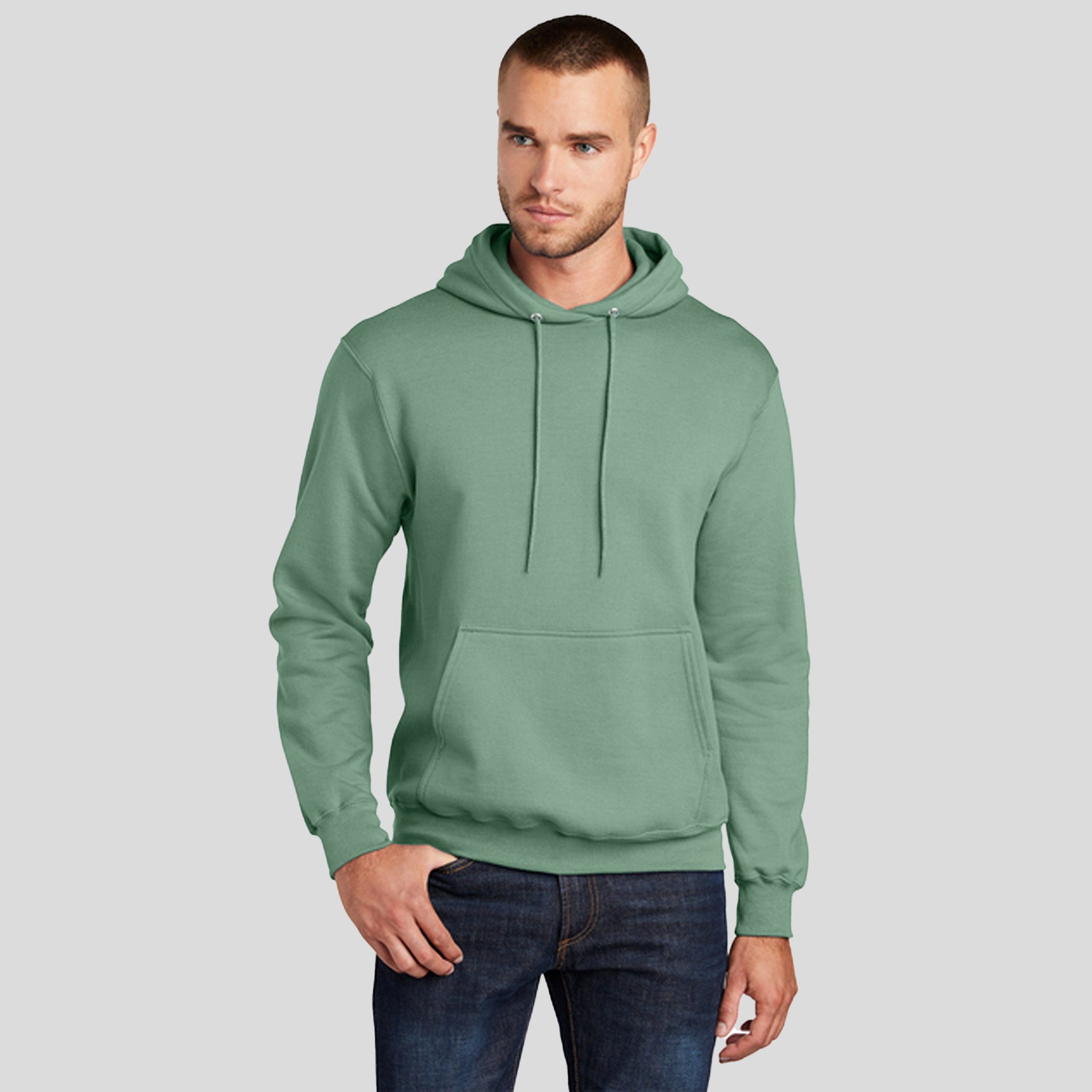 Men's Core Fleece Pullover Hooded Sweatshirt | Laurel Green