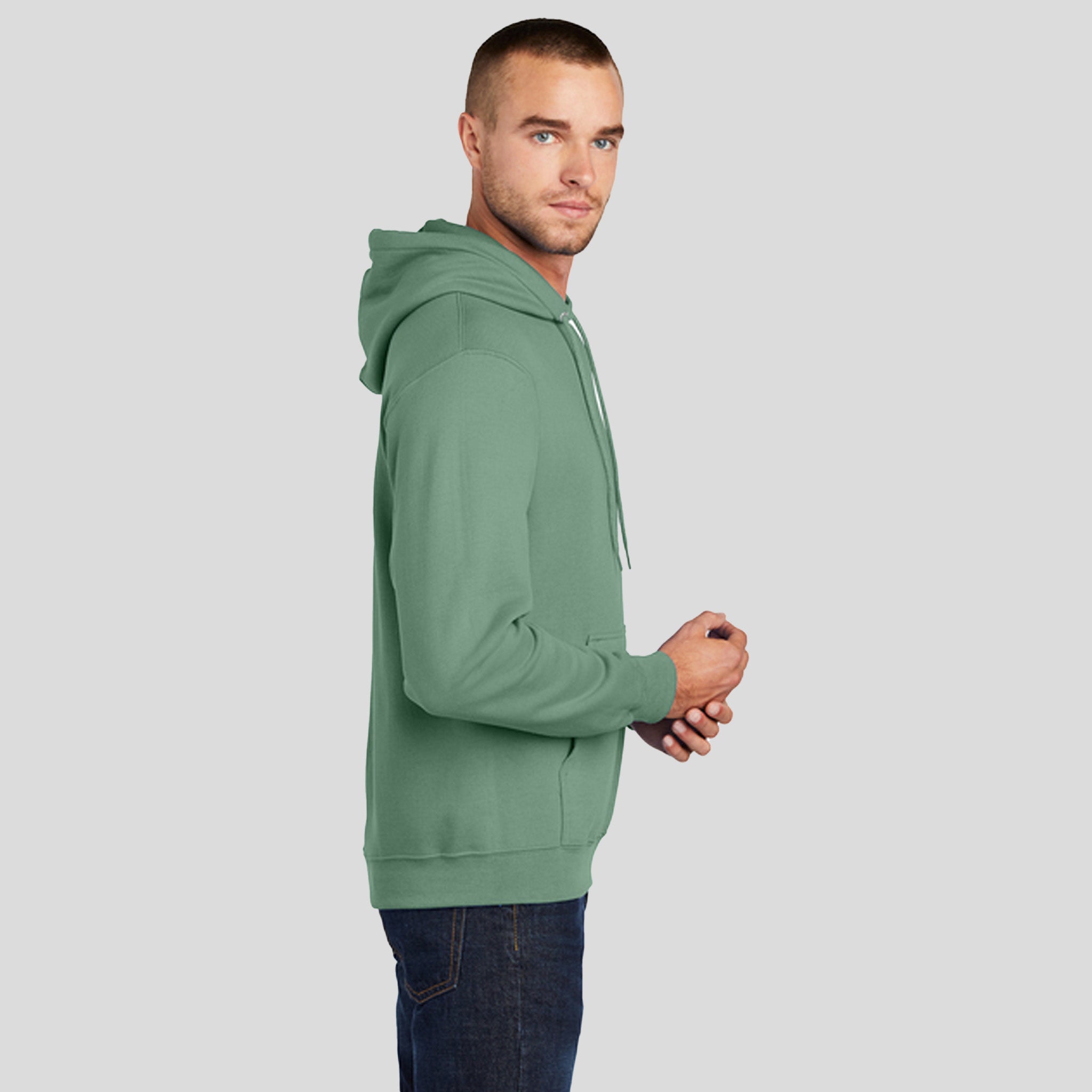 Men's Core Fleece Pullover Hooded Sweatshirt | Laurel Green