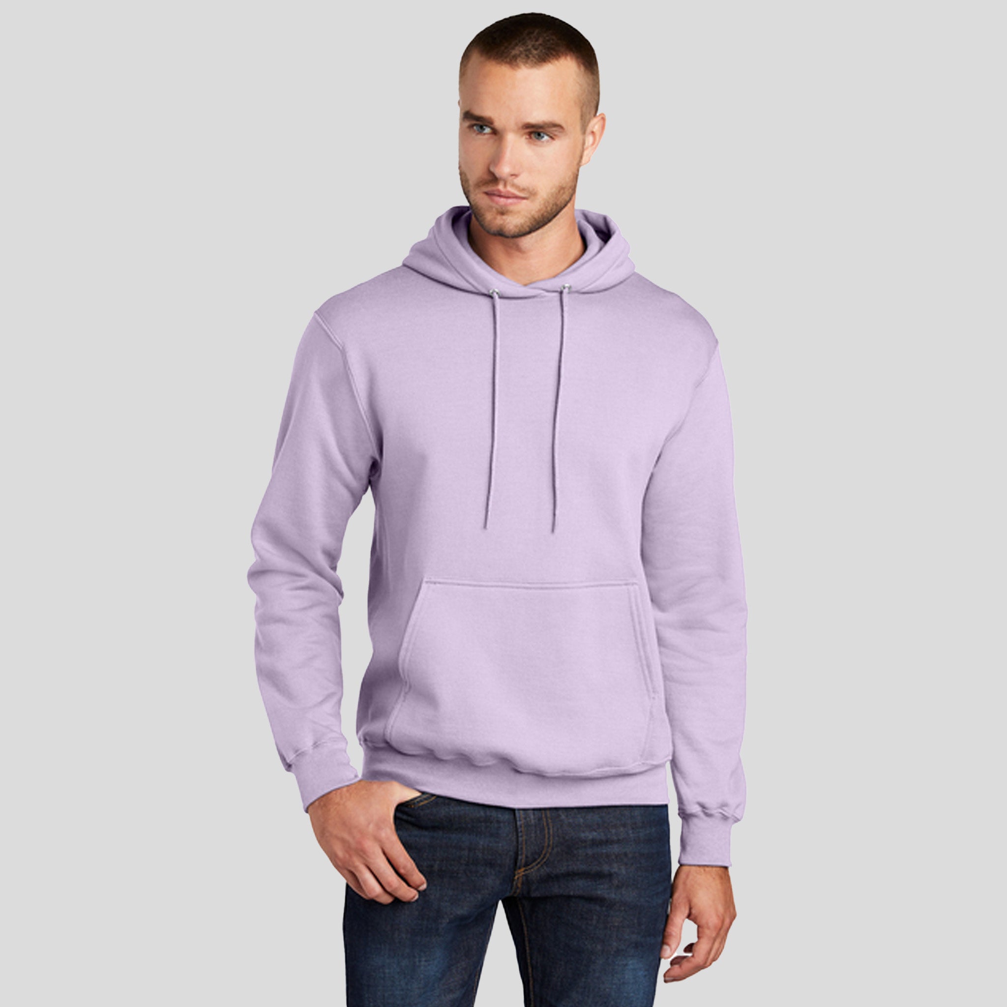 Men's Core Fleece Pullover Hooded Sweatshirt | Lavender