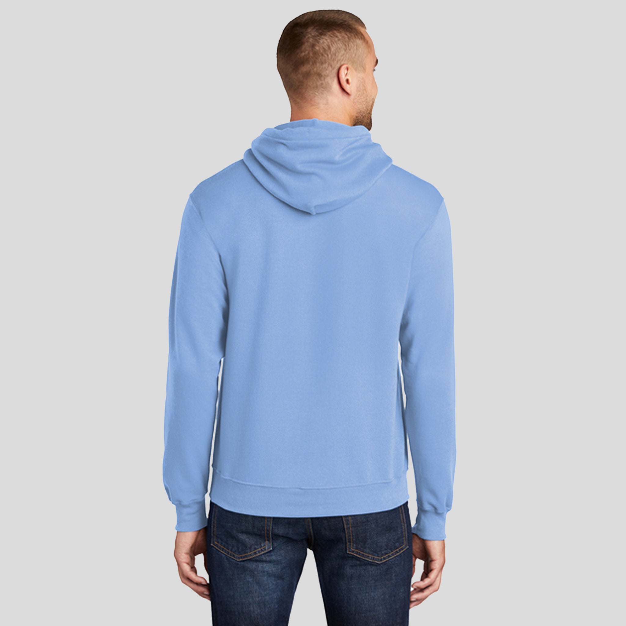 Men's Core Fleece Pullover Hooded Sweatshirt | Light Blue