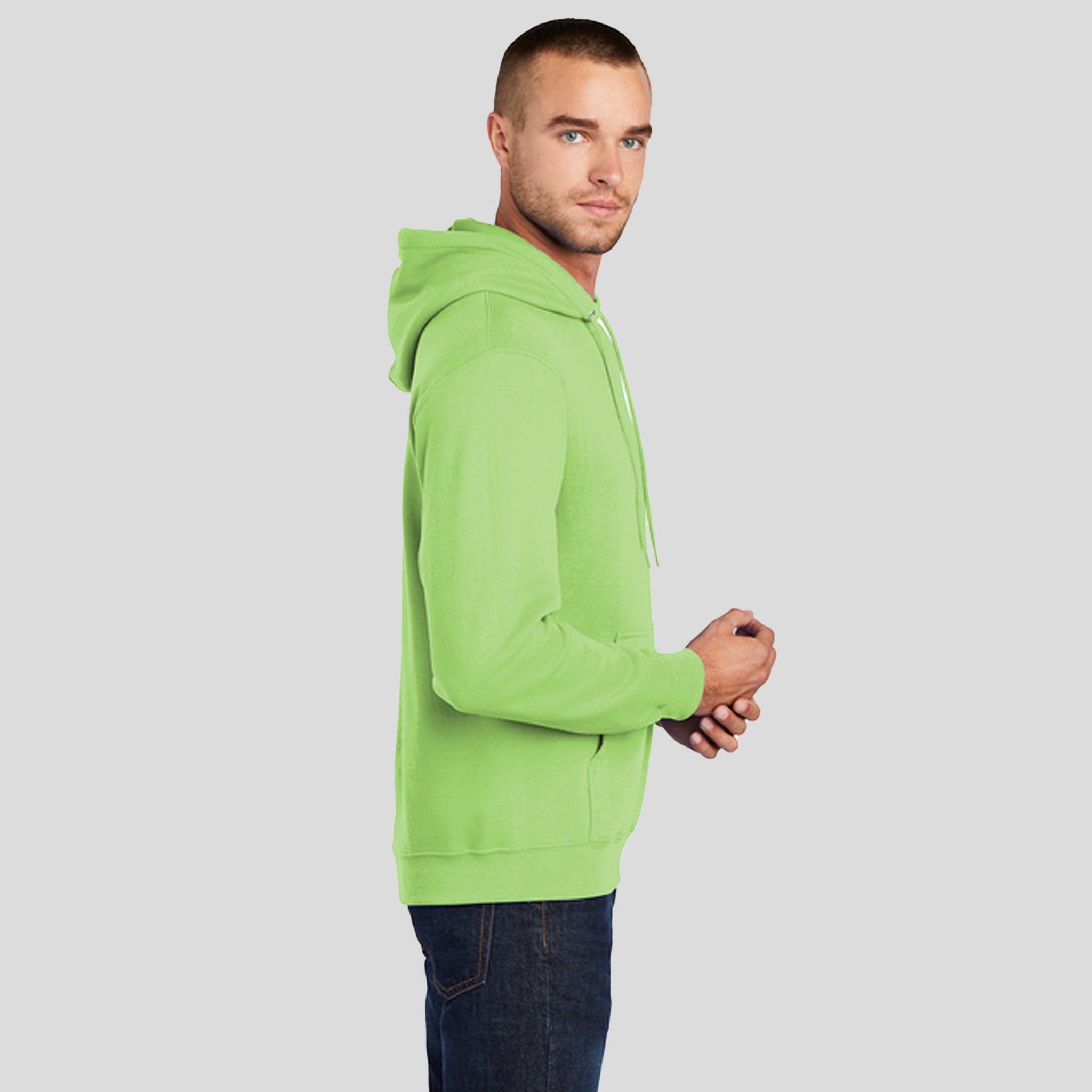 Men's Core Fleece Pullover Hooded Sweatshirt | Lime