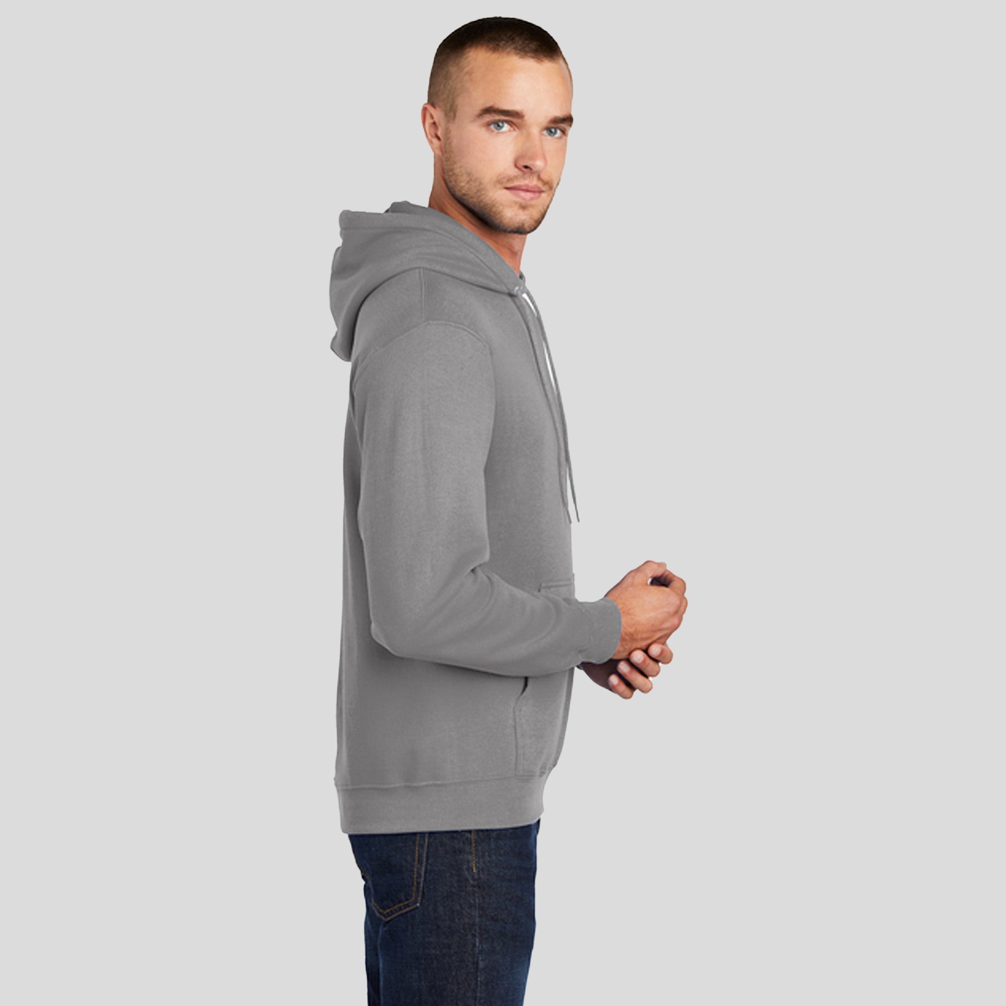 Men's Core Fleece Pullover Hooded Sweatshirt | Medium Grey