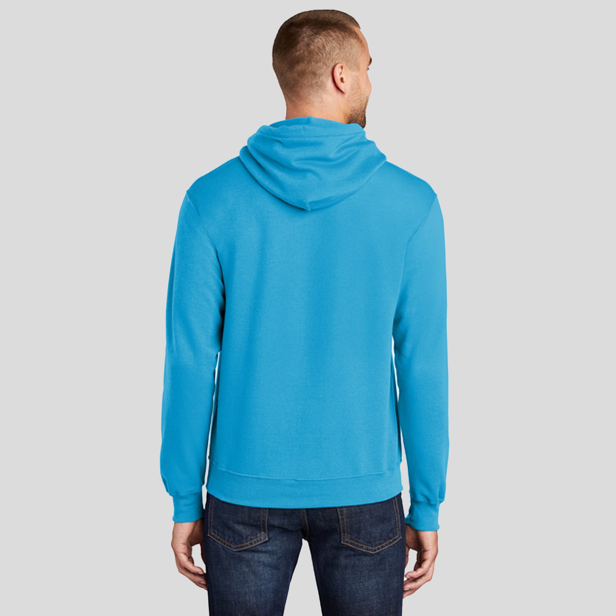 Men's Core Fleece Pullover Hooded Sweatshirt | Neon Blue
