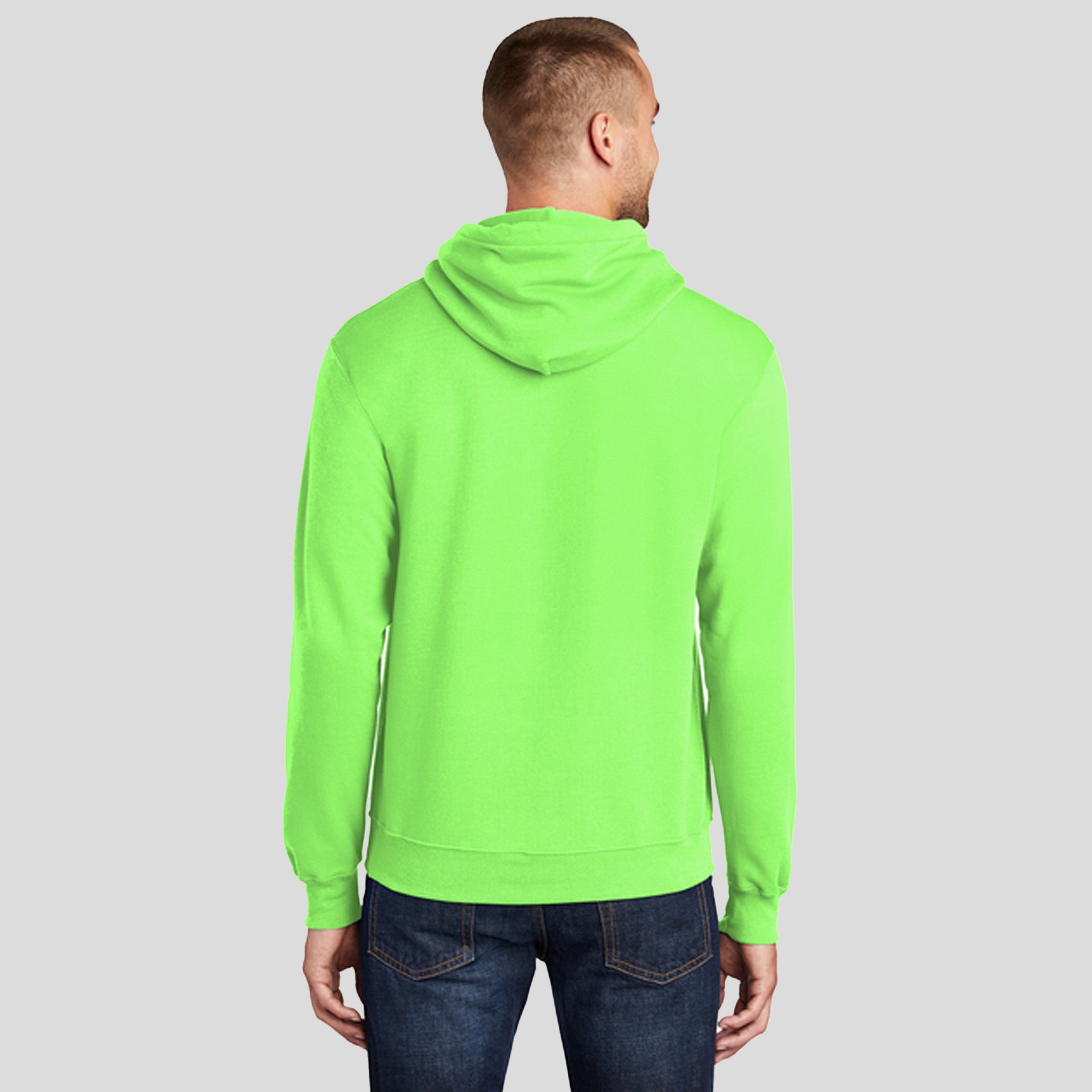 Men's Core Fleece Pullover Hooded Sweatshirt | Neon Green