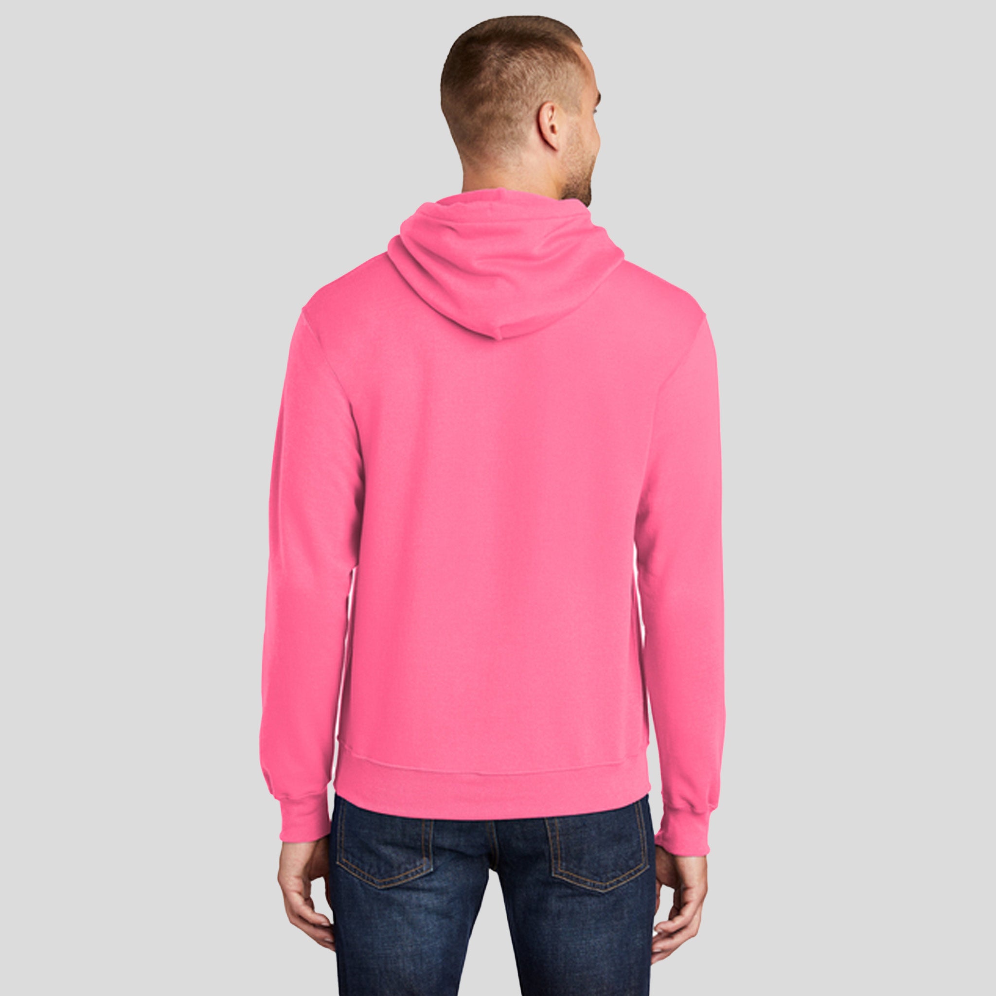 Men's Core Fleece Pullover Hooded Sweatshirt | Neon Pink