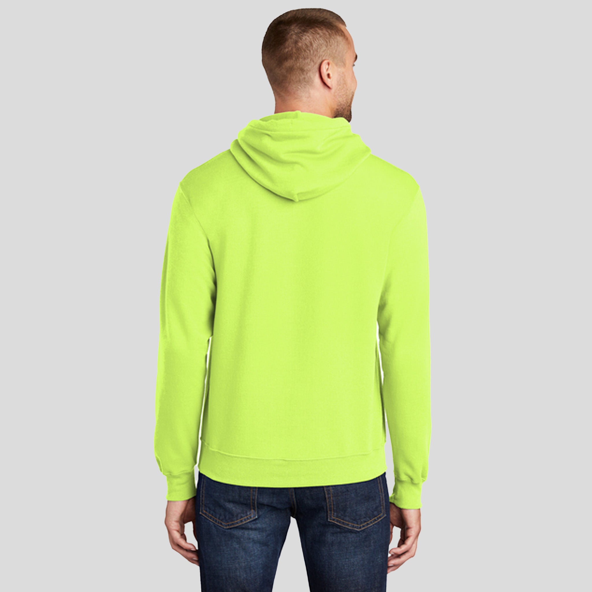 Men's Core Fleece Pullover Hooded Sweatshirt | Neon Yellow