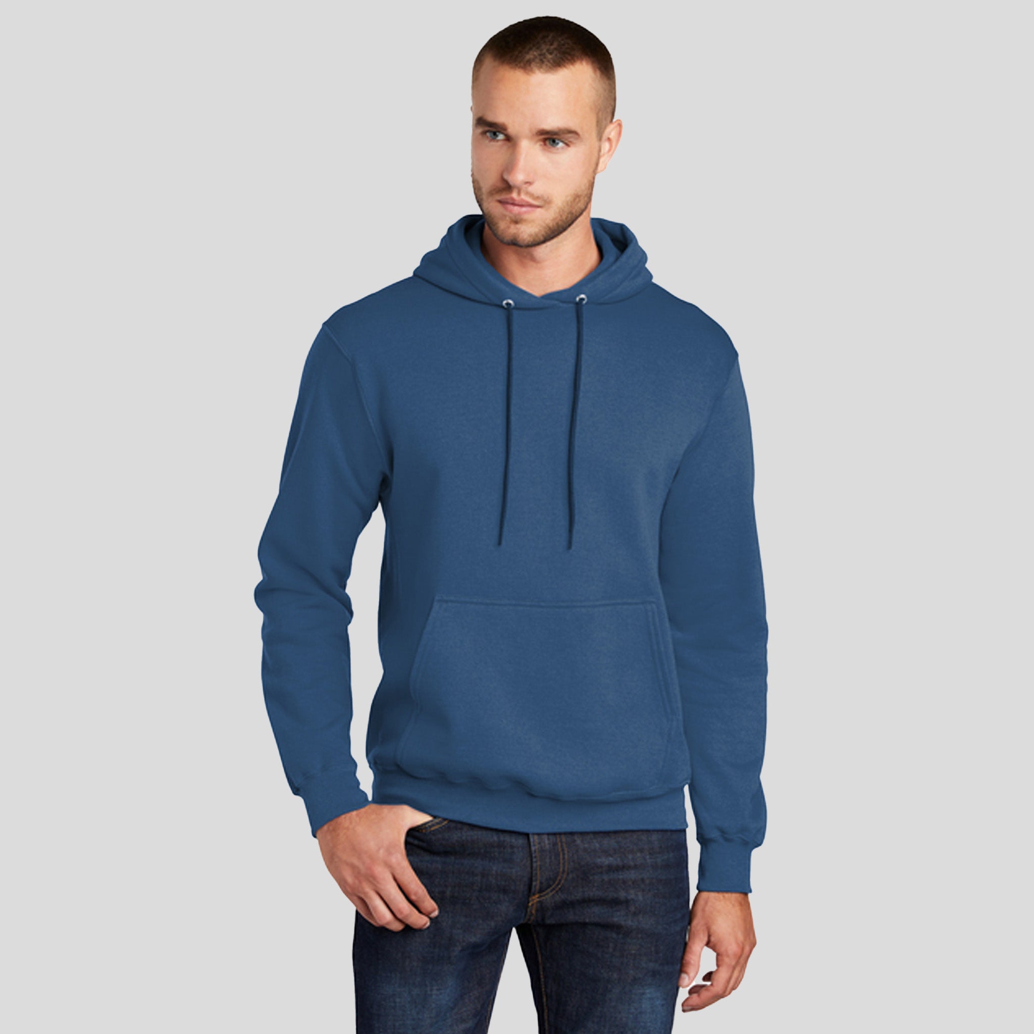 Men's Core Fleece Pullover Hooded Sweatshirt | Neptune Blue