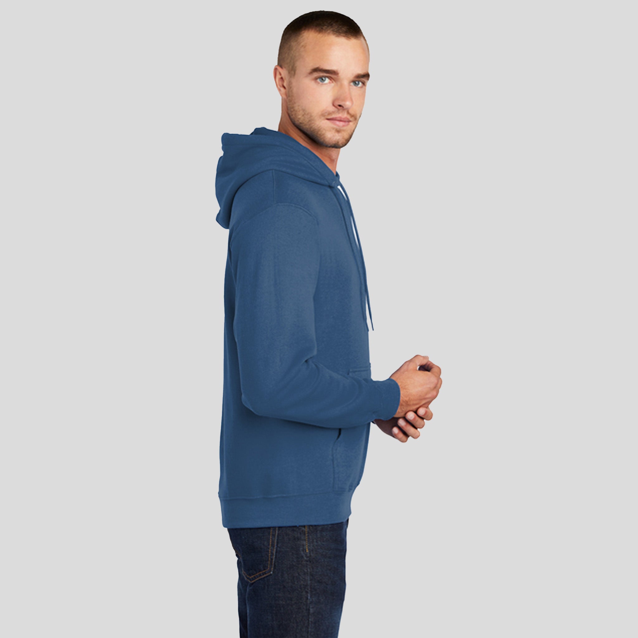 Men's Core Fleece Pullover Hooded Sweatshirt | Neptune Blue