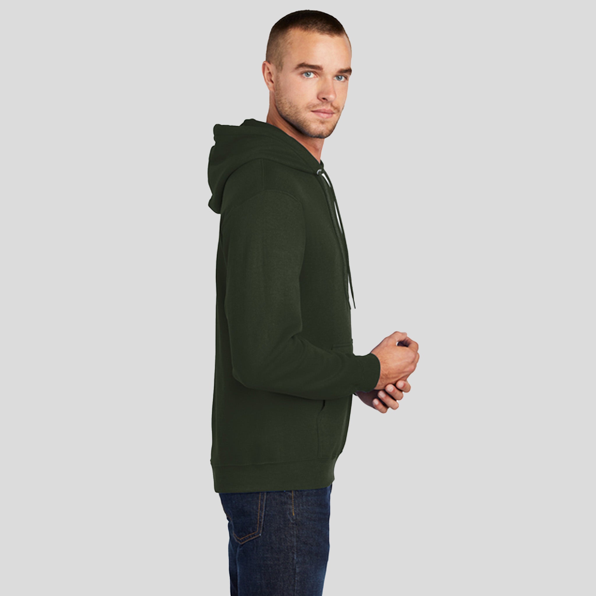 Men's Core Fleece Pullover Hooded Sweatshirt | Olive