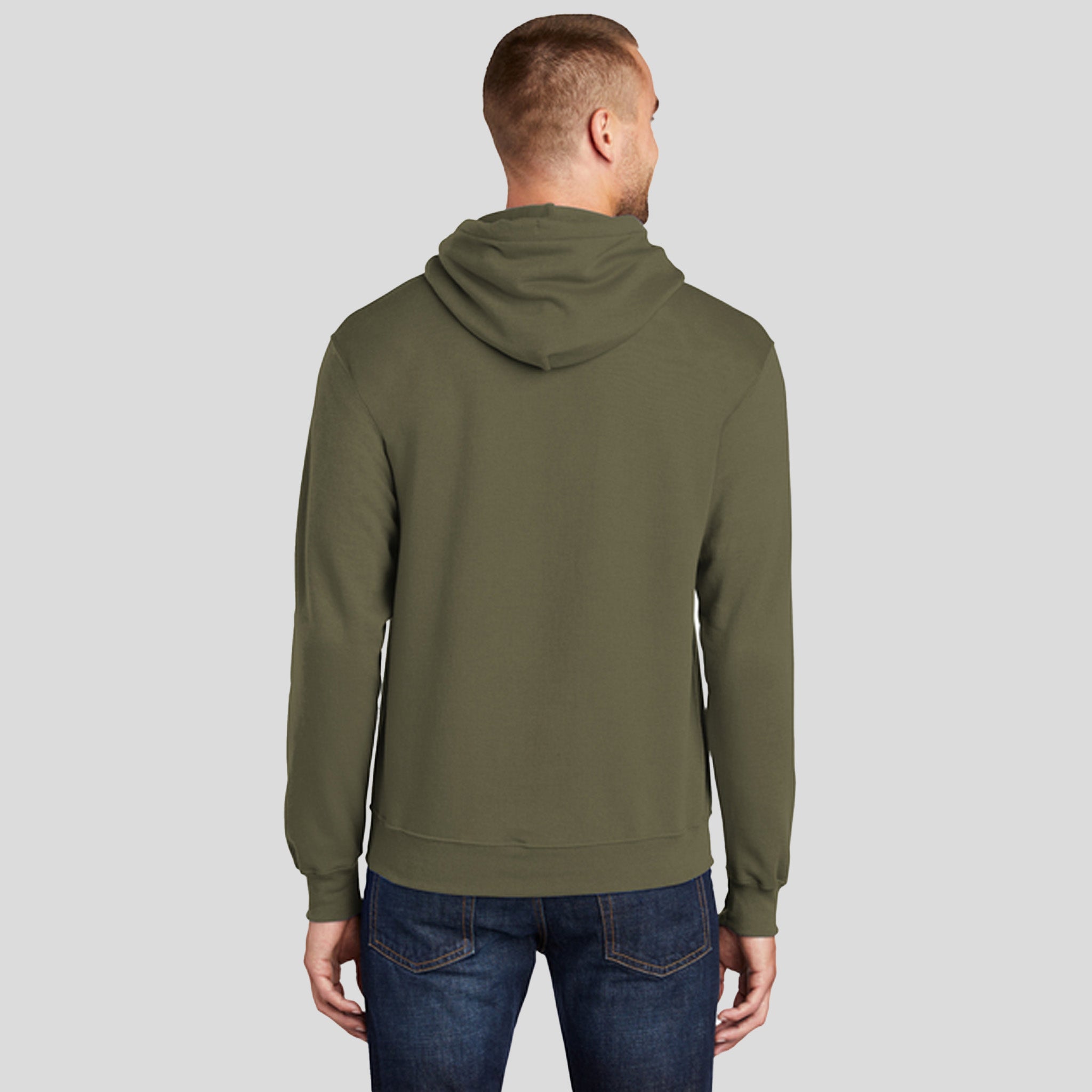 Men's Core Fleece Pullover Hooded Sweatshirt | Olive Drab Green