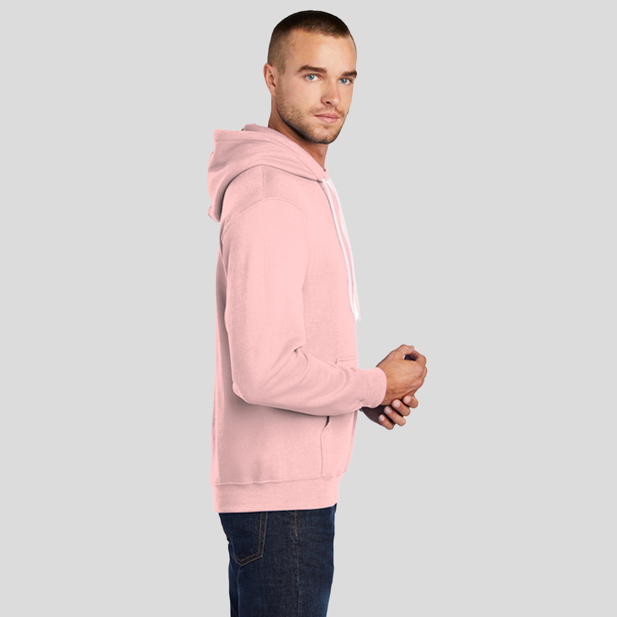 Men's Core Fleece Pullover Hooded Sweatshirt | Pale Blush