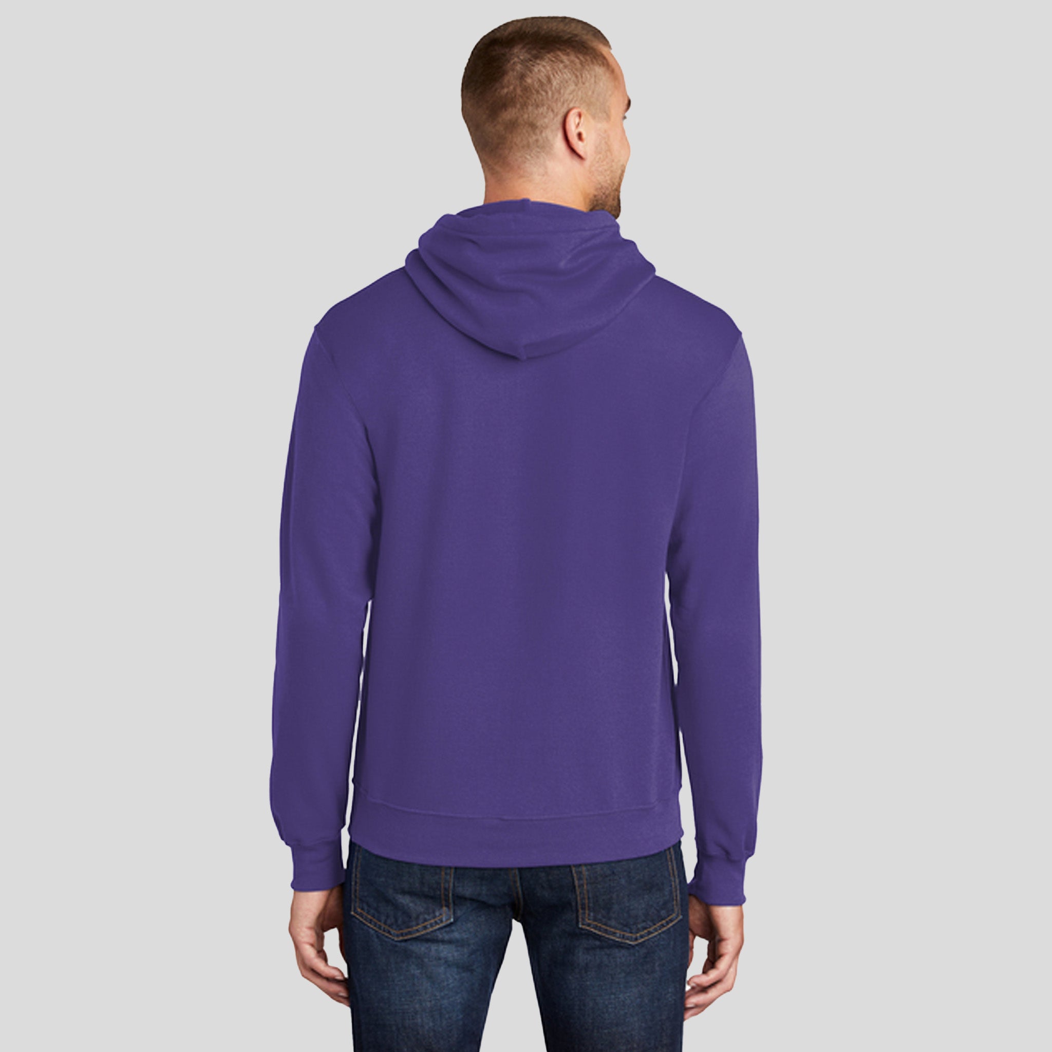 Men's Core Fleece Pullover Hooded Sweatshirt | Purple