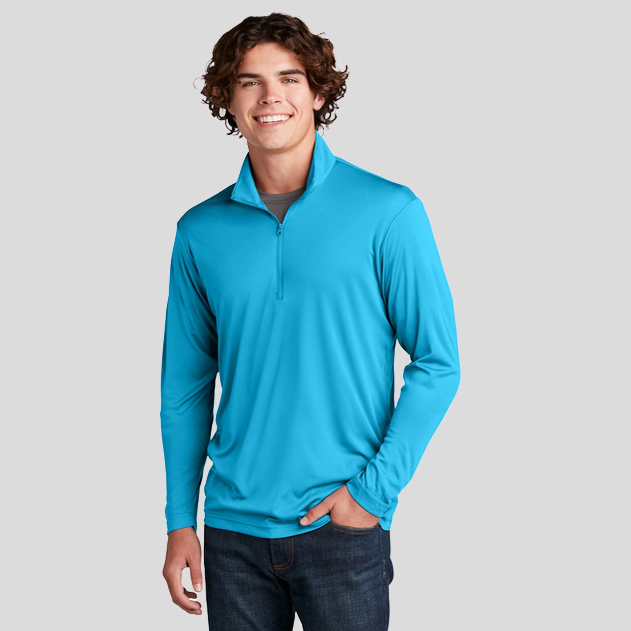 Men's PosiCharge® Competitor™ 1/4-Zip Pullover | Atomic Blue