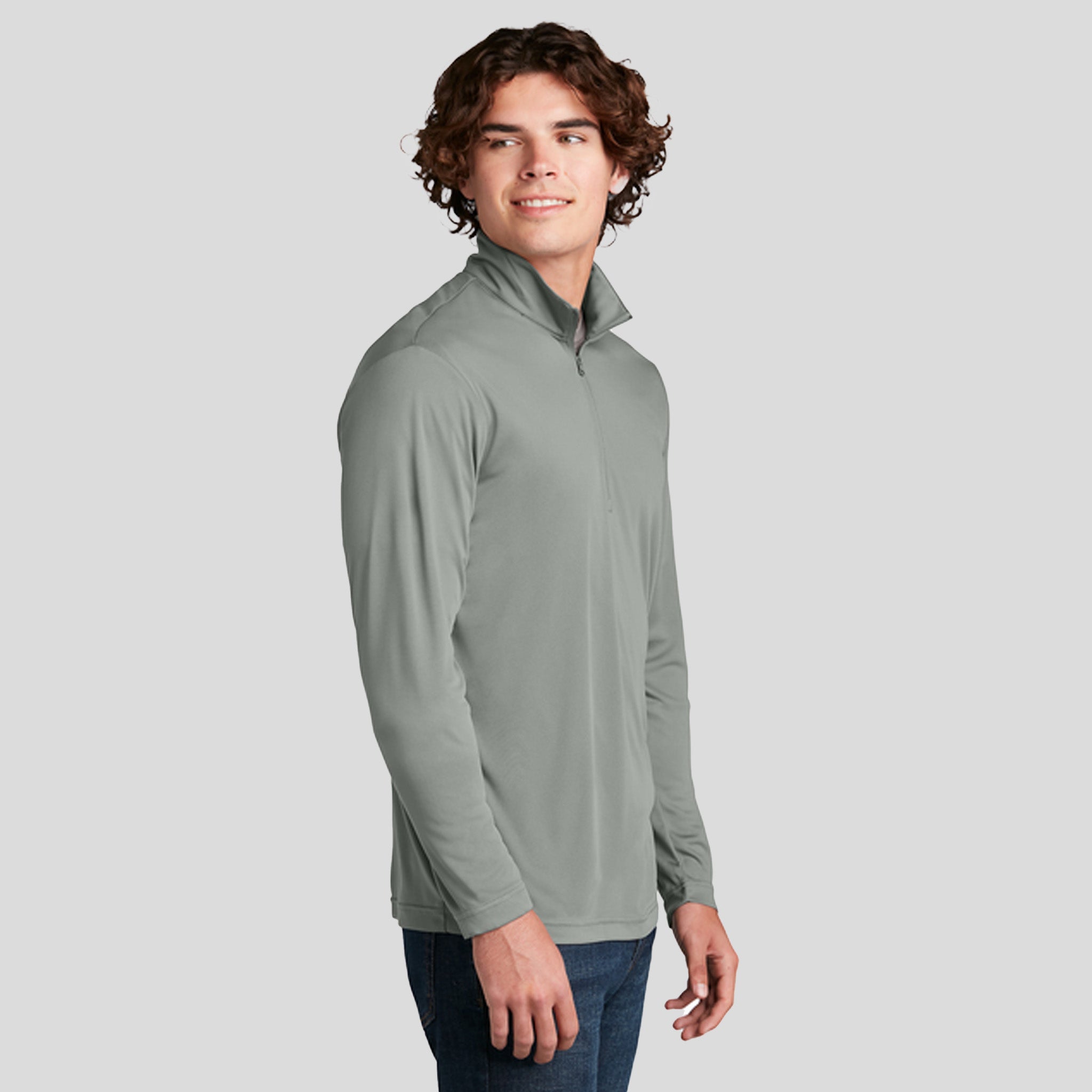 Men's PosiCharge® Competitor™ 1/4-Zip Pullover | Grey Concrete