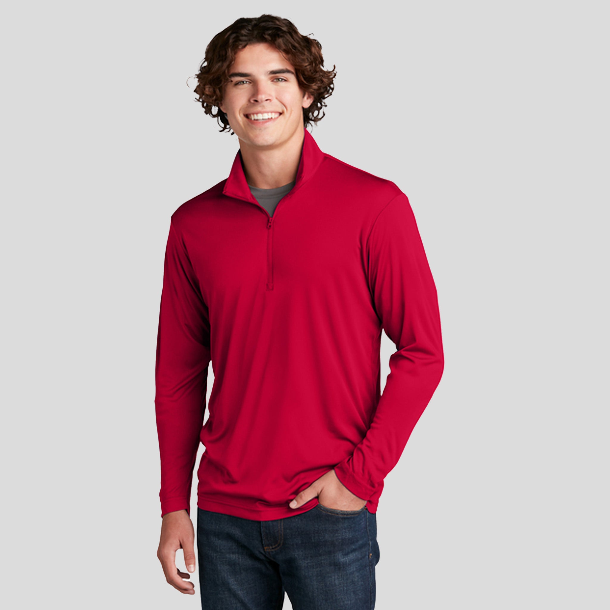 Men's PosiCharge® Competitor™ 1/4-Zip Pullover | Deep Red