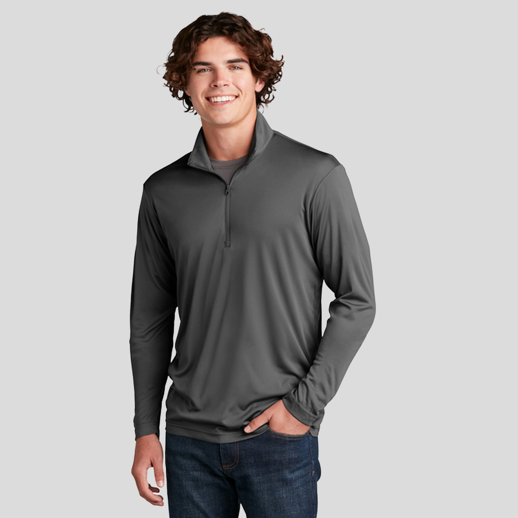 Men's PosiCharge® Competitor™ 1/4-Zip Pullover | Iron Grey
