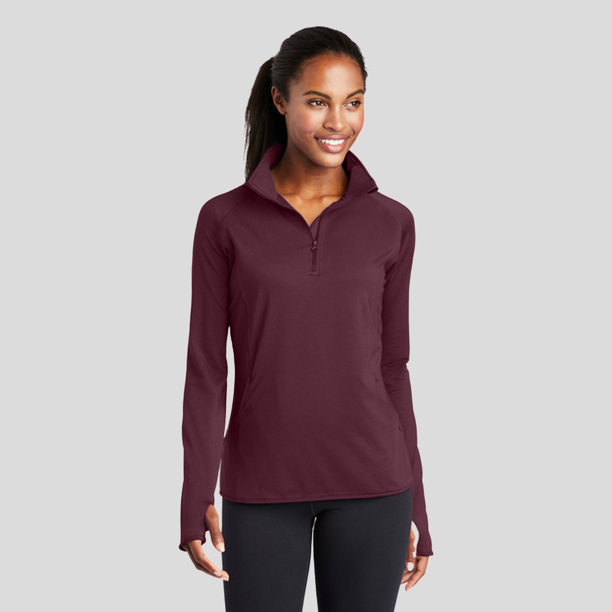 Women's Sport-Wick® Stretch 1/4-Zip Pullover | Maroon