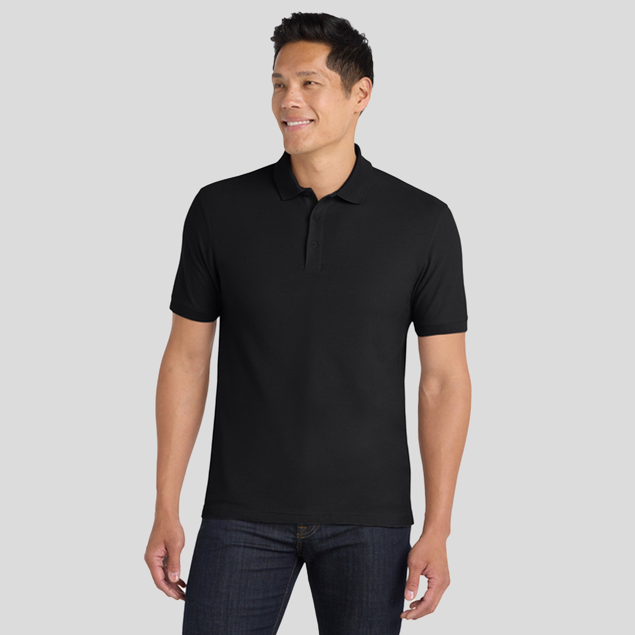 Men's Core Classic Pique Polo | Deep Black