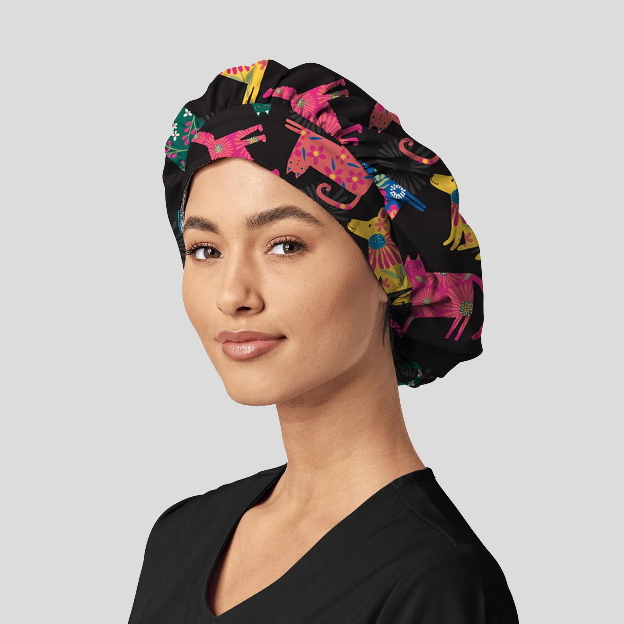 Zoe+Chloe Print Bouffant Scrub Cap | Pawsitive Vibes